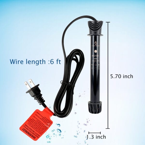 HC150-Water Rebirth Preset Submersible Aquarium Heater-Fish Tank Heater-Water Heater for Fish Tank-Marine Water Heater-Aquarium Heater (150W) - Image 5