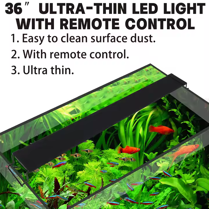 Heto 36" Aquarium Super Slim Led Aquarium Light for Aquarium Fish Tank Freshwater LED Light with Remote - Image 2