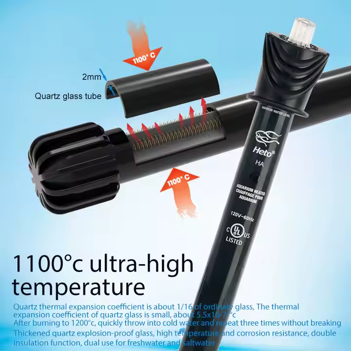 100W Adjustable Aquarium Heater, Anti-dry Burn Function, Can Be Used for Freshwater Aquariums, Aquatic Plants Breeding - Image 4