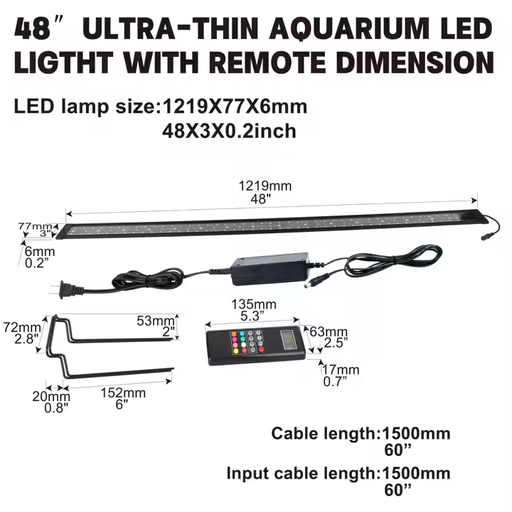 Heto SSL-48 Aquarium Plant Led Fish tank Light Led Aquarium Lamp Remote Control Reef Led Light Aquarium Led Light - Image 2
