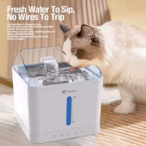 2025 New Automatic Cat Waterfall Silent Timed Rechargeable Water Dispenser Manufacturer Drinking Water Fountain Pet Feeder