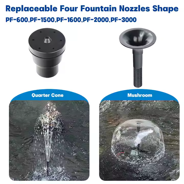 Heto Factory PF3000 Submersible Garden Aquarium Submersible Circulation Pump Small Fish Pond Pump Water Fountain Pump - Image 2