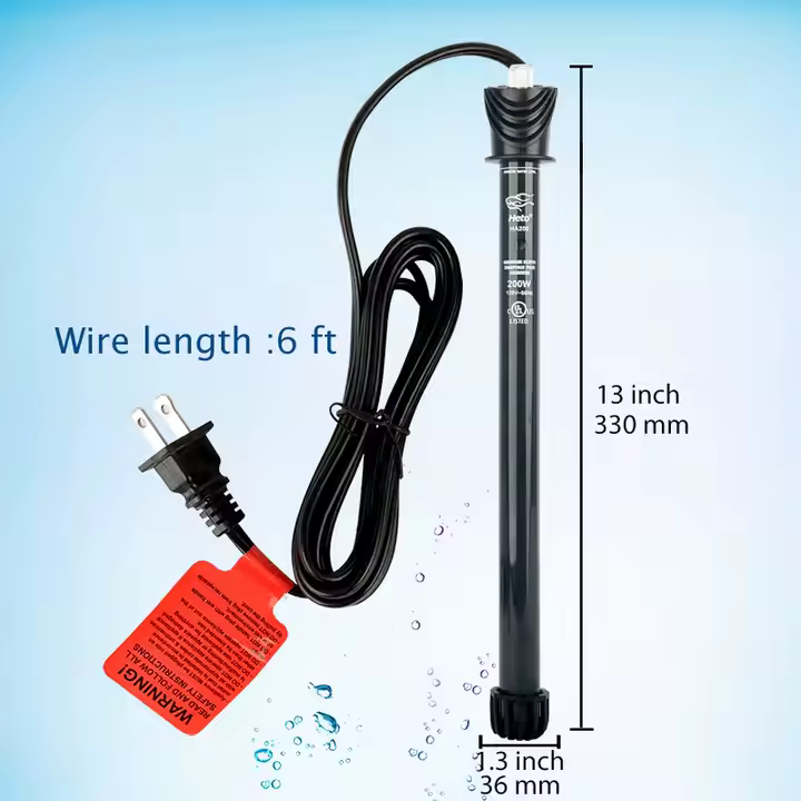 200W HA200 Quarts Glass Adjustable Heater Heating Rod Fish Tank Glass Aquarium Heater Electric Submersible Heater UL CE - Image 4