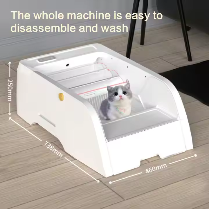 2025 Hot Selling Wholesale Cat Autoclean Litter Box Smart Pet Electric Semi-automatic Quick Self Cleaning Cat Litter Box - Image 4