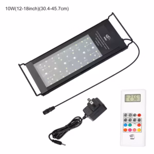 Full Spectrum Fish Tank LED Light with Aluminum Alloy Shell Adjustable Brackets Aquarium Lights for Live Plant tanK