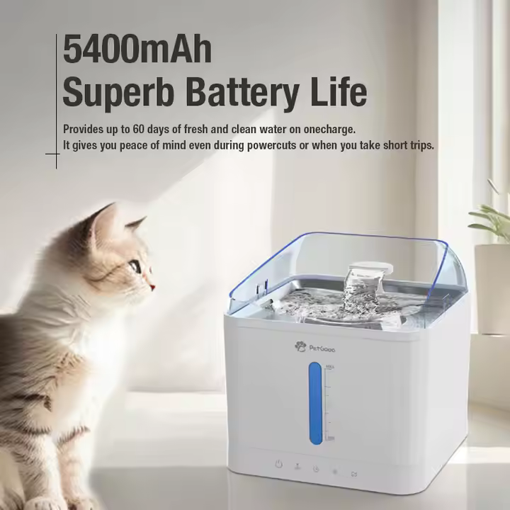 2025 New Automatic Cat Waterfall Silent Timed Rechargeable Water Dispenser Manufacturer Drinking Water Fountain Pet Feeder - Image 4