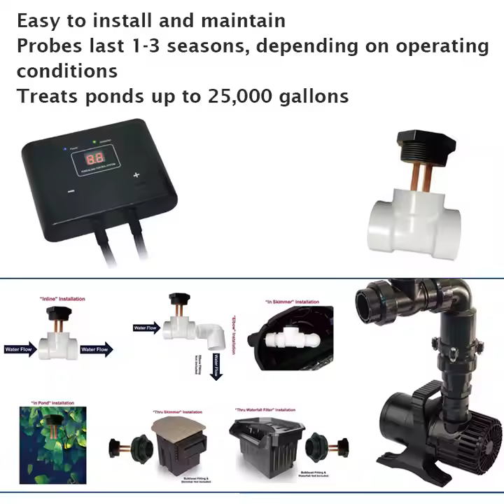 High Quality 100% Copper Anode Pond Algae Control Device Good Quality Chinese Manufacturer Square Shape Box Packing - Image 6