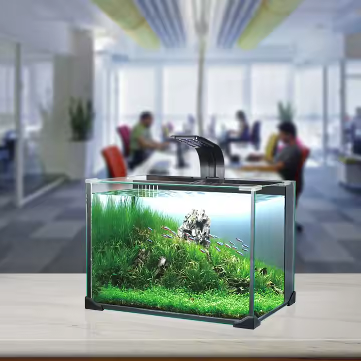Aquariums for Fish and Shrimp Raising Glass Aquariums with Led Light Heto Nano tank - Image 7