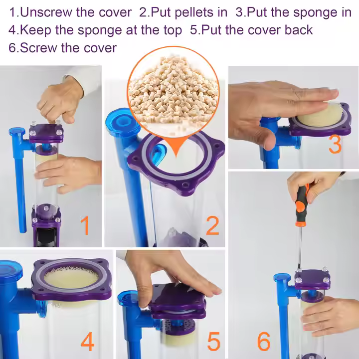 Bio Pellet Reactor Bio Filter Media Bio Ball for Pla Bio Fish Aquarium Cleaning Heto Bio Pellet Reactor - Image 6