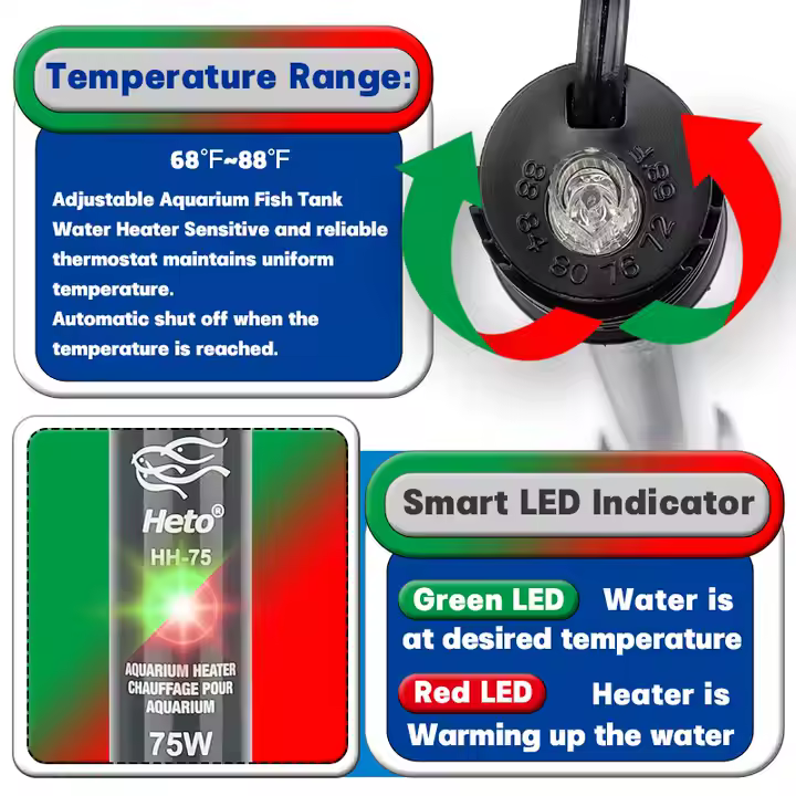 Factory Price Mini Quartz Heater Aquarium Hydor Aquarium Heater Glass Aquarium Digital Heater - Image 6