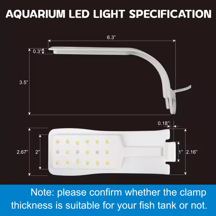 Wholesaler Price Fish Tank Aquarium LED Lamp Clip on Light - Image 5