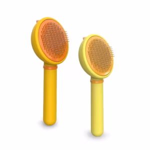 Fluffy Pet Grooming Tool Safe Self-Cleaning Slicker Brush for Cats and Dogs Hair Remover Comb