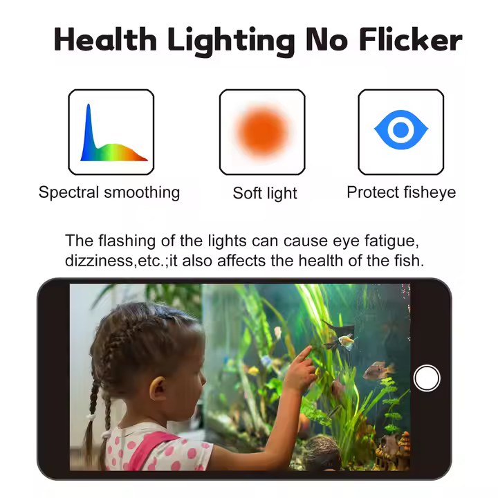 Factory Direct Sale Black 4W Small Clip Light with Touch Button for Indoor Fish tank Lighting - Image 6