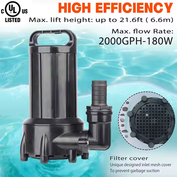 Factory Wholesale High Flow 110V 220V Submersible Sump Pump for Household Use Fountain & Pipeline Pump - Image 3