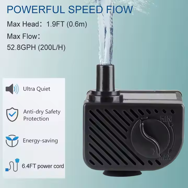 Best Buy Small Stature Big Fow Aquarium Pump Filter Quality Factory Manufacturing Heto - Image 4