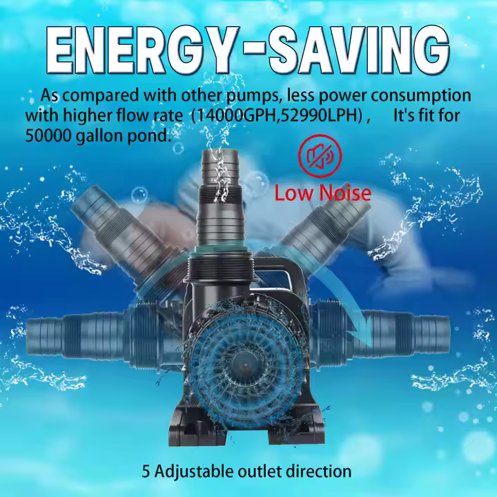 Heto 35000LPH High Flow AC Submersible Pond Pump Factory Price Aquaculture Fountain Circulation Pump for Carp Ponds - Image 3