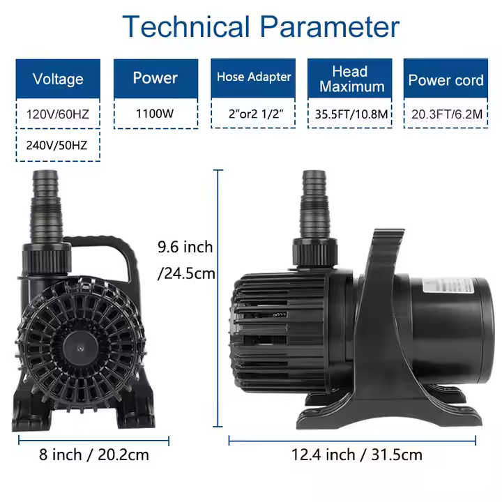Factory Price 13000GPH High Flow Submersible Water Pumps for Aquarium Fish Tank Garden Fountain Water Circulation OEM - Image 3