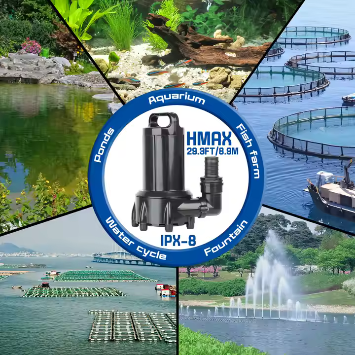 PB-2000 2000GPH-180W for UL Listed Submersible Pump for Fountains/Waterfalls/Hydroponic/Irrigation/Pond/Wastewater Treatment - Image 3