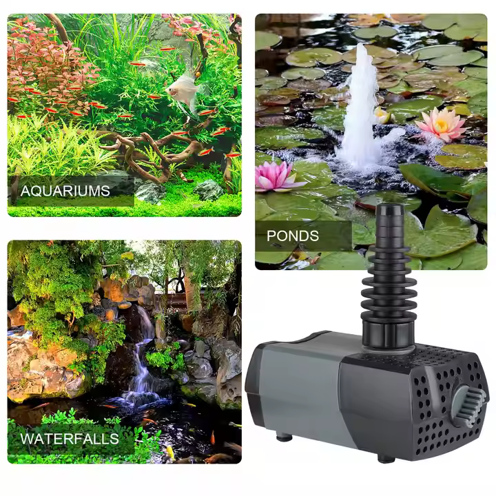 Heto Aquarium Pump,370GPH Submersible Pump High Lift Water Pump for Aquariums,koi Pond Pump - Image 2