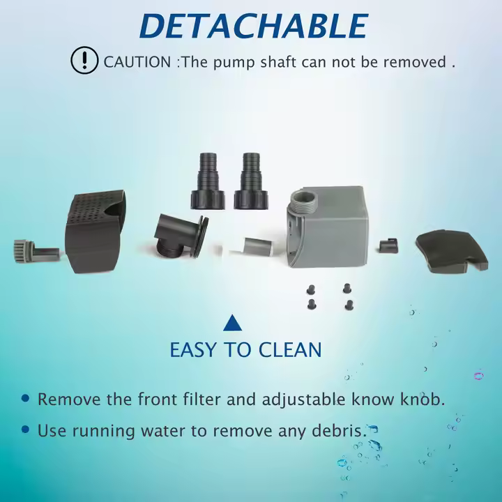 Heto 1320GPH/5000L Submersible Pump for Koi Aquariums Pond Fountains 5000LPH Pump for Aquariums and Koi Ponds - Image 4