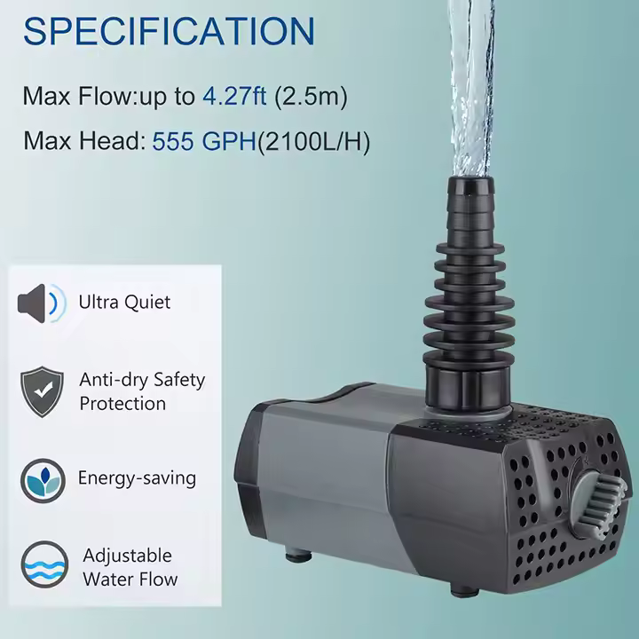 HSUP-2100 Aquarium Fountain Pond Pump - Image 6