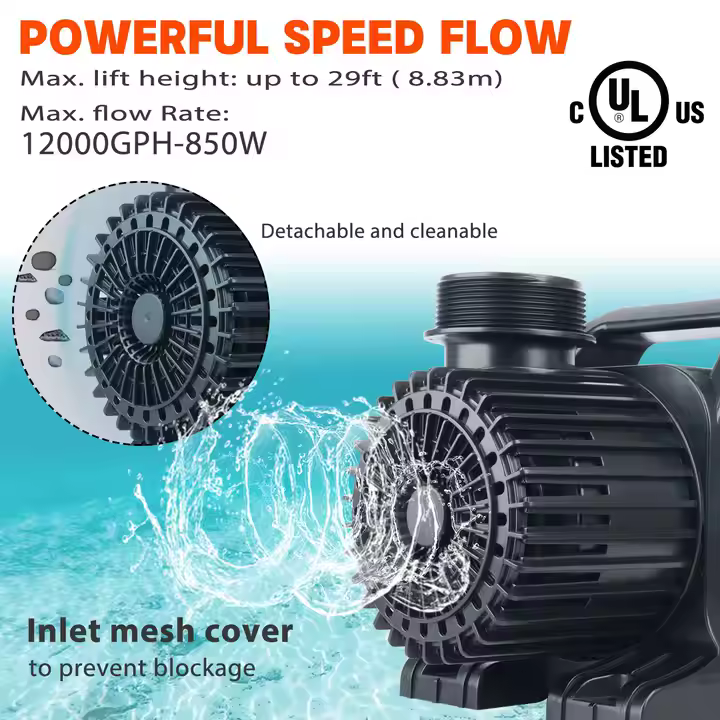 Heto 35000LPH High Flow AC Submersible Pond Pump Factory Price Aquaculture Fountain Circulation Pump for Carp Ponds - Image 4