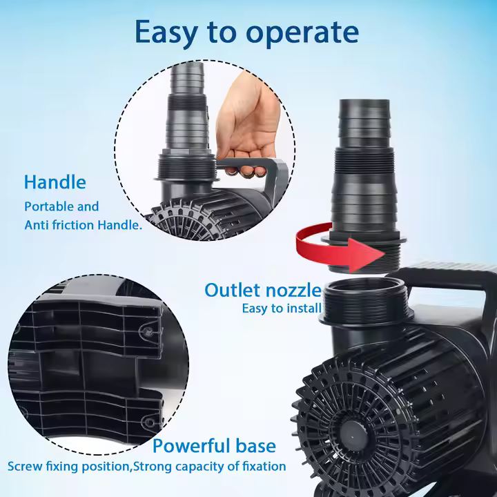 Heto 35000LPH High Flow AC Submersible Pond Pump Factory Price Aquaculture Fountain Circulation Pump for Carp Ponds - Image 2