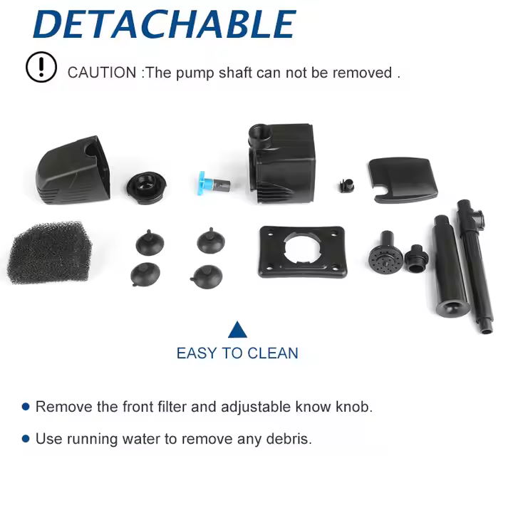 Best-Selling PF-2000 Pond Pump with Long Nozzle and Two-Fountain Effect Customizable Cable Length - Image 2