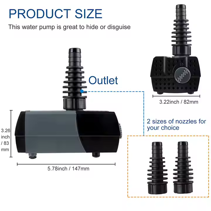 HSUP-2100 Aquarium Fountain Pond Pump - Image 5