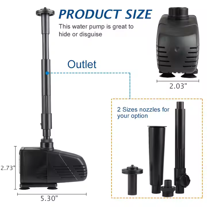 High Quality 350GPH 10W Submersible Pond Pump for Garden Fountains and Landscaping Family-Run - Image 6
